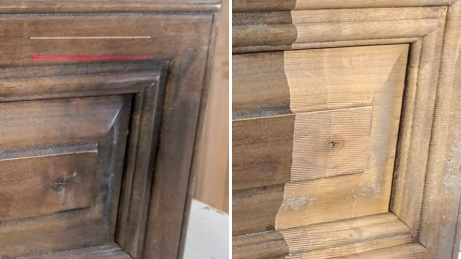 Laserreinigung von Holz