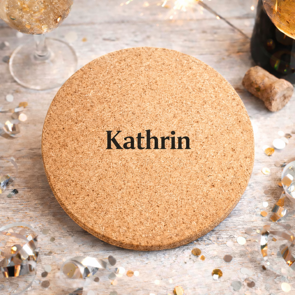 ✨ Motivation für 2026 – gravierte Kork-Untersetzer im 4er-Set